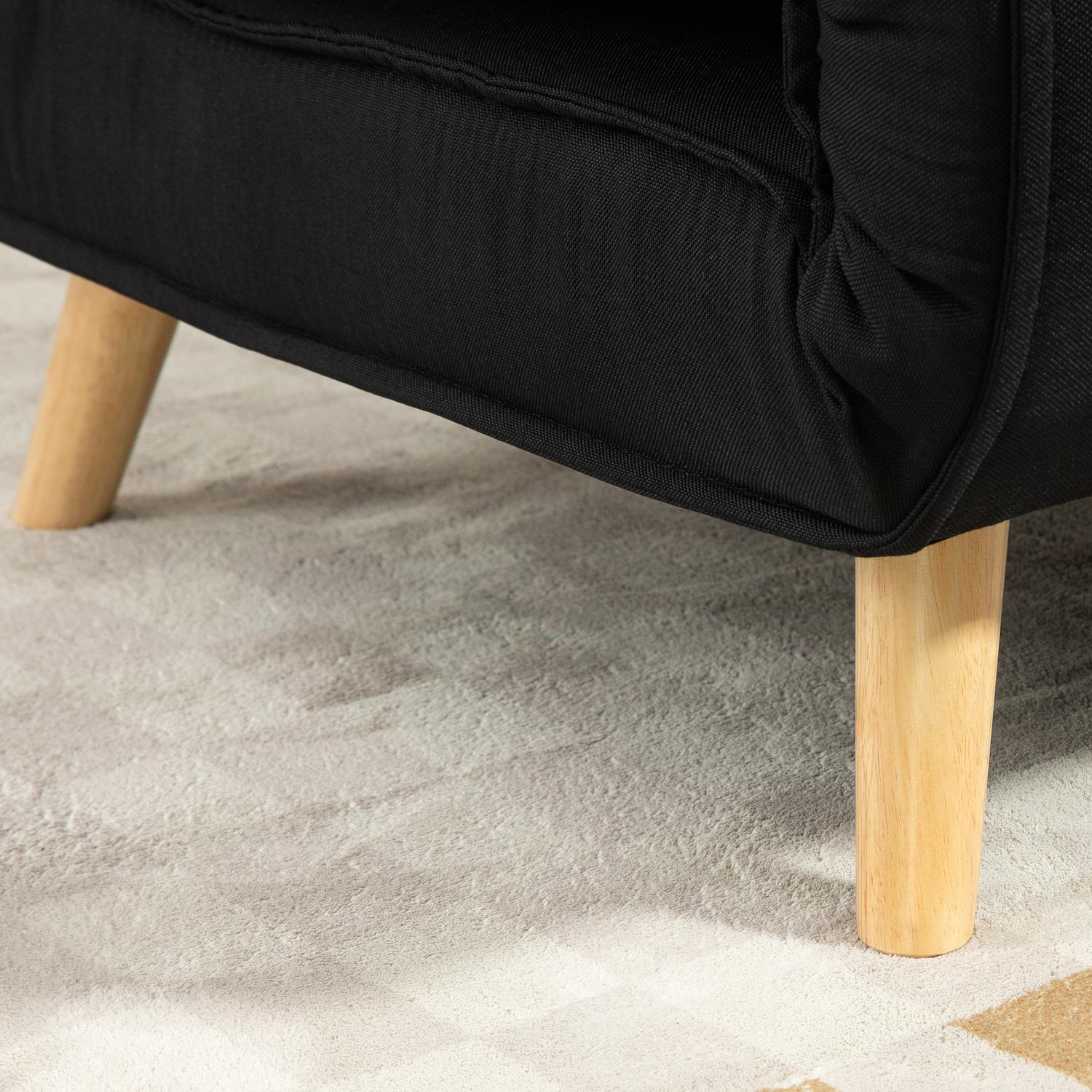 2-i-1 hopfällbar bäddsoffa stol, justerbar, linnelook