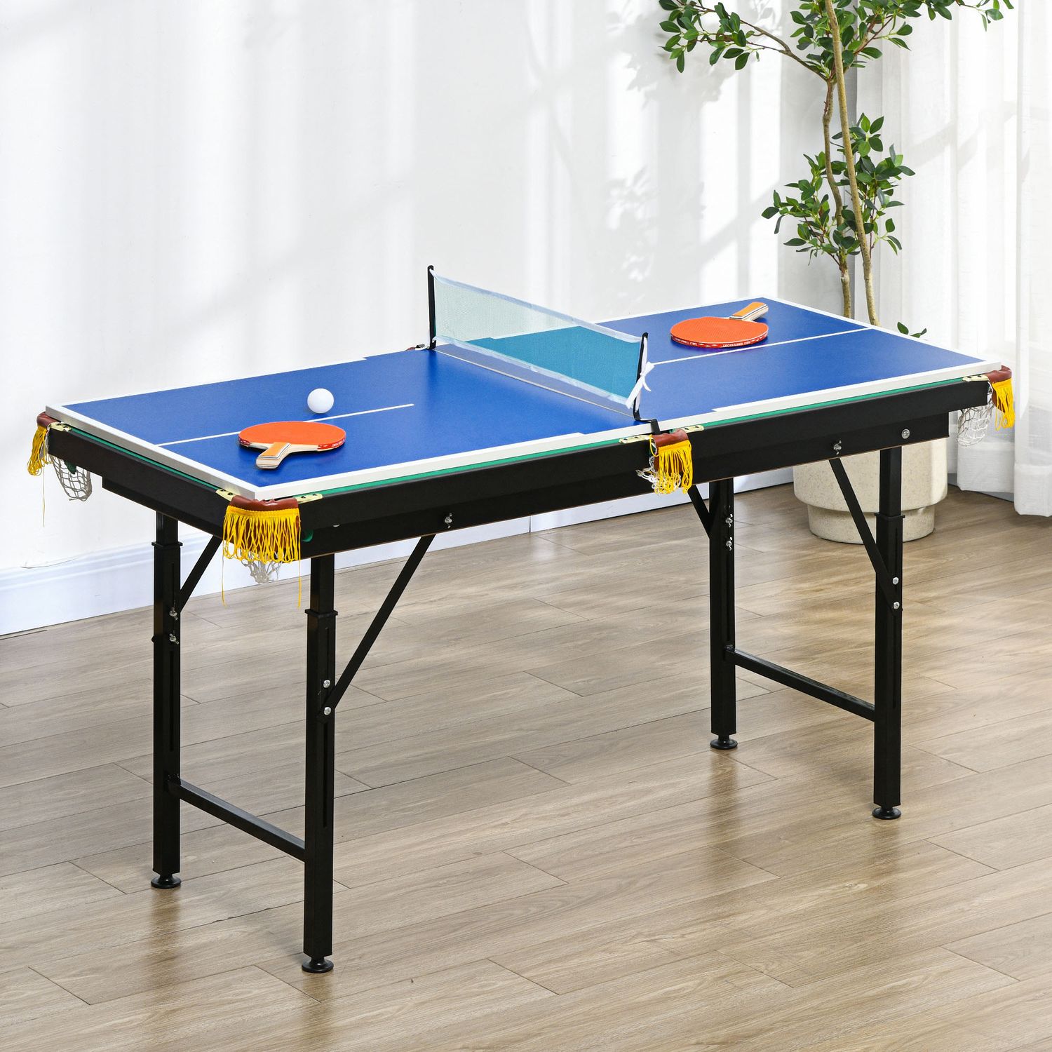 2-i-1 spelbord – biljard och bordtennis, justerbar höjd