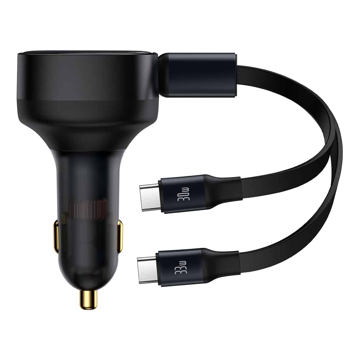 2in1 billaddare 33W 2x USB-C Enjoyment svart