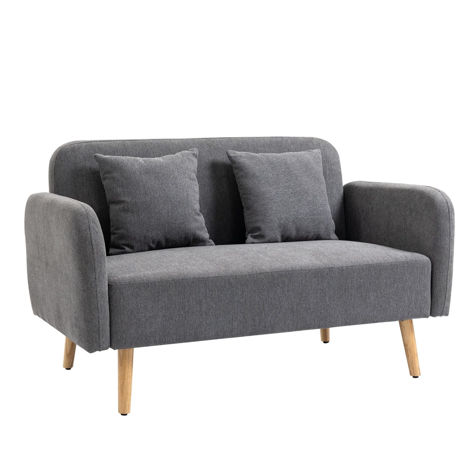 2-sits Loveseat soffa, sammetslen polyester, justerbart fotstöd