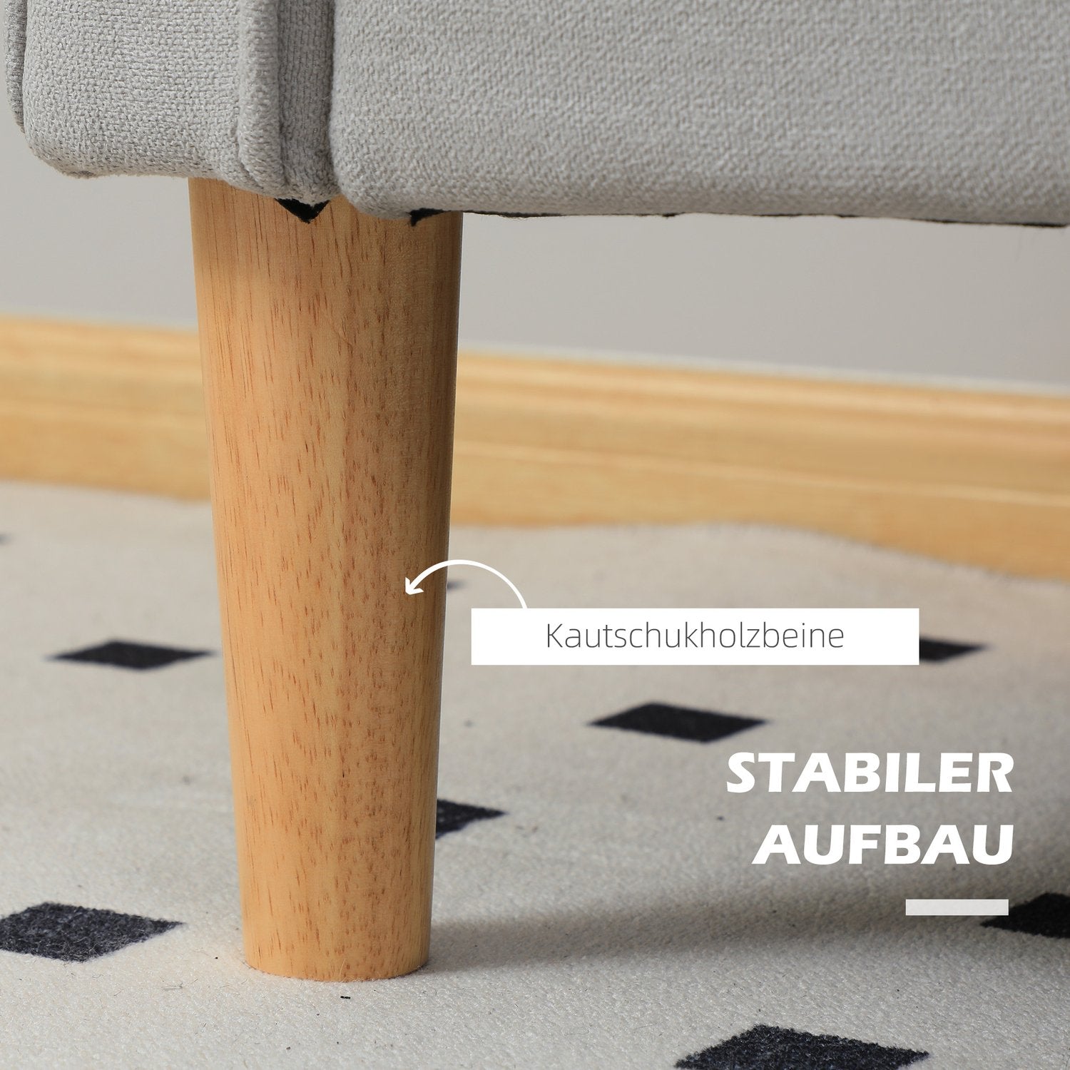 2-sits stoppad soffa med förvaring – Velvet Look