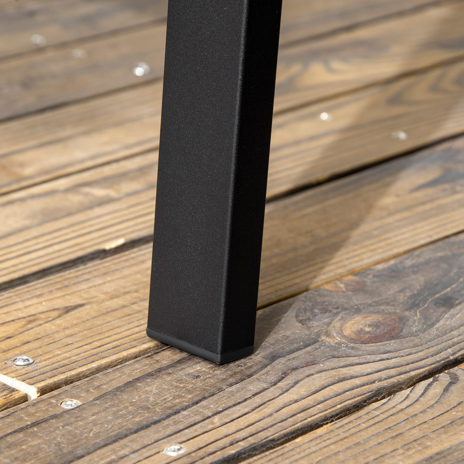 2-sits trädgårdsbänk i stål med armstöd, blommönster