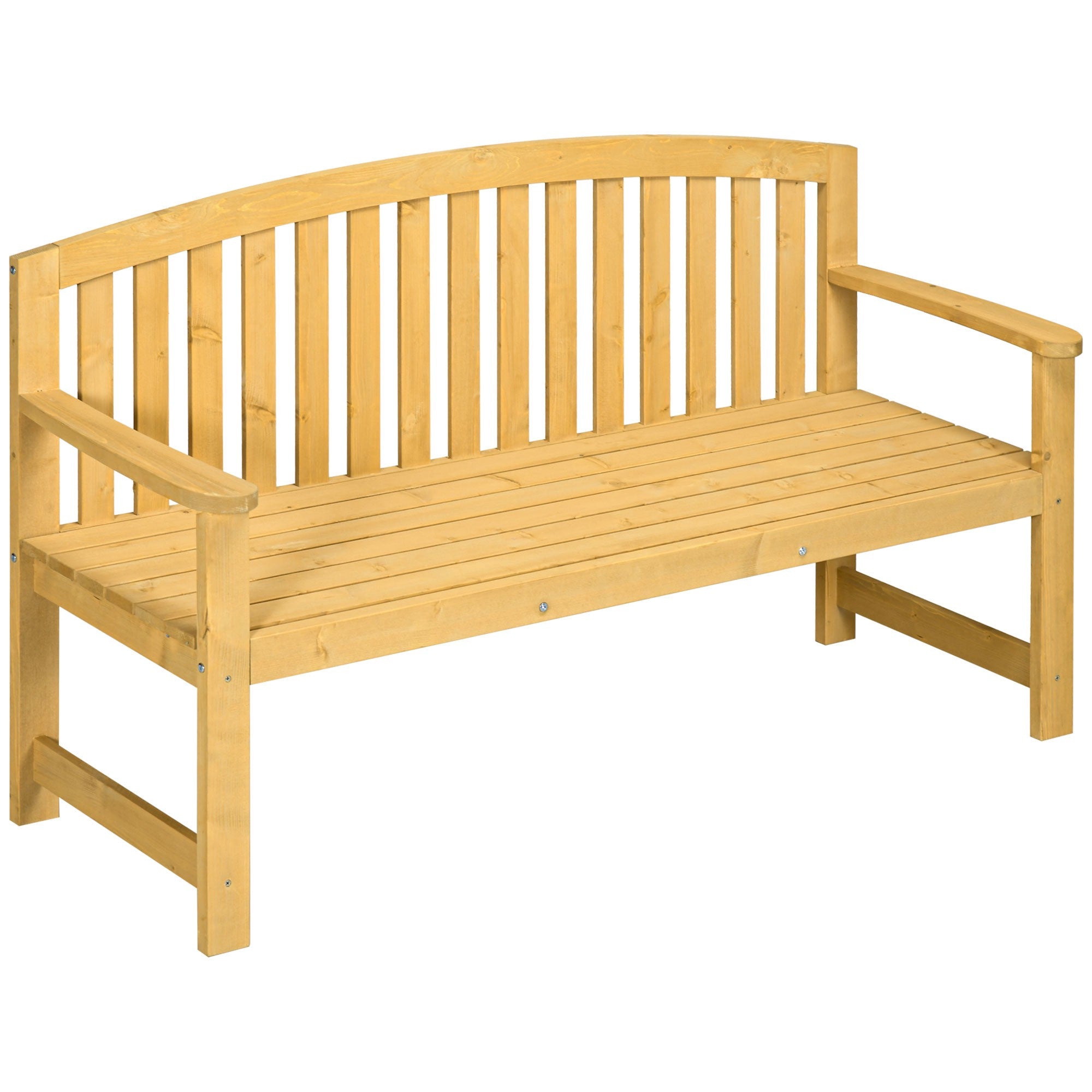 2-sits utomhusbänk, väderbeständigt trä, 240 kg kapacitet