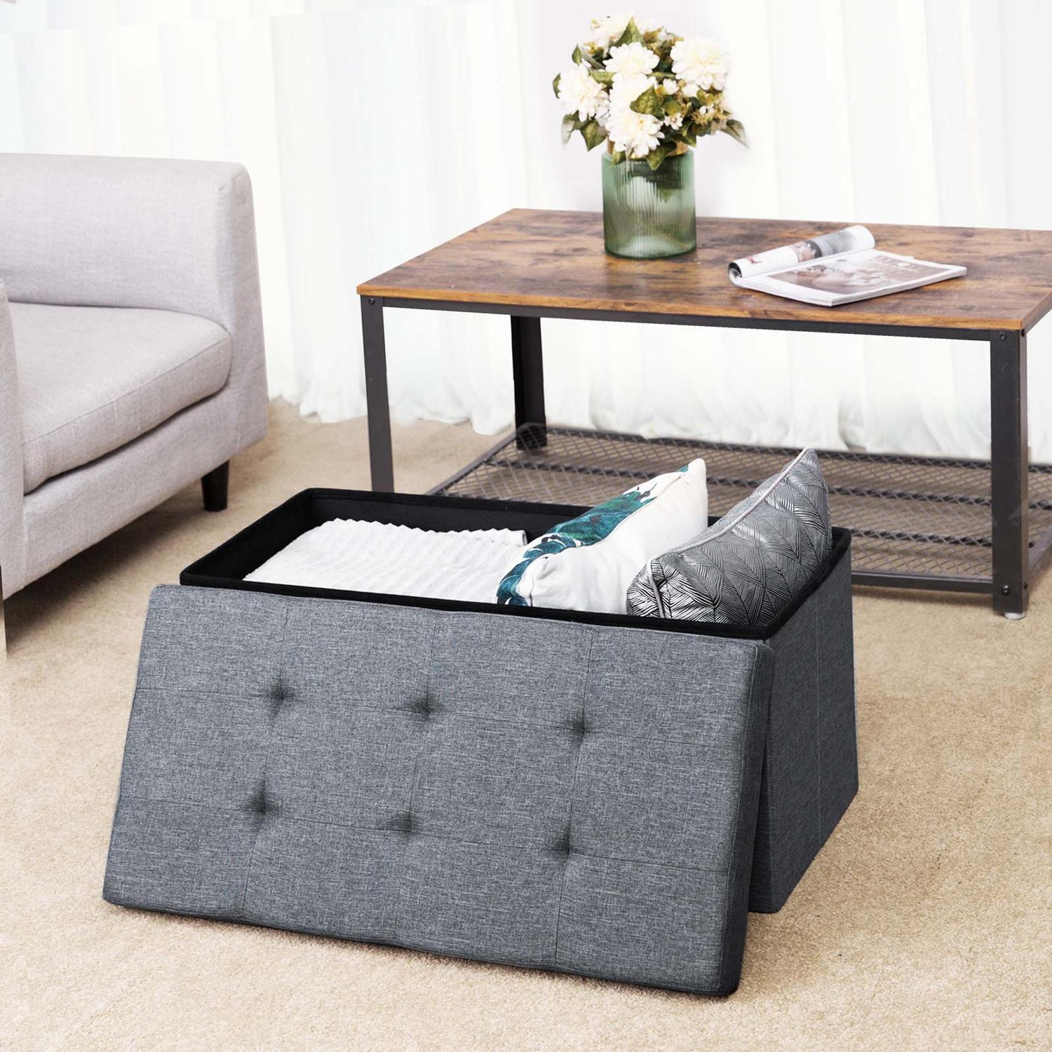 300 kg last SGS Certified Storage Ottoman med MDF-ram