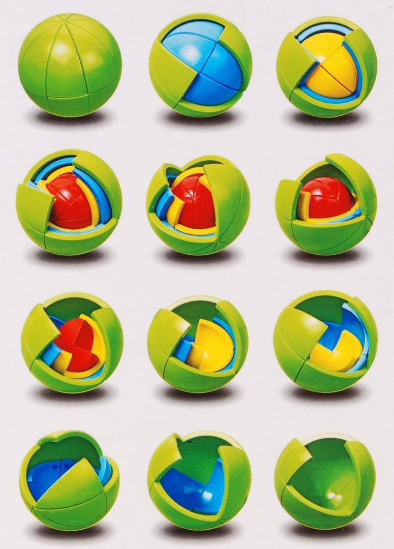 3D Spatial Pussel Ball - 21 färgglada sammankopplade bitar