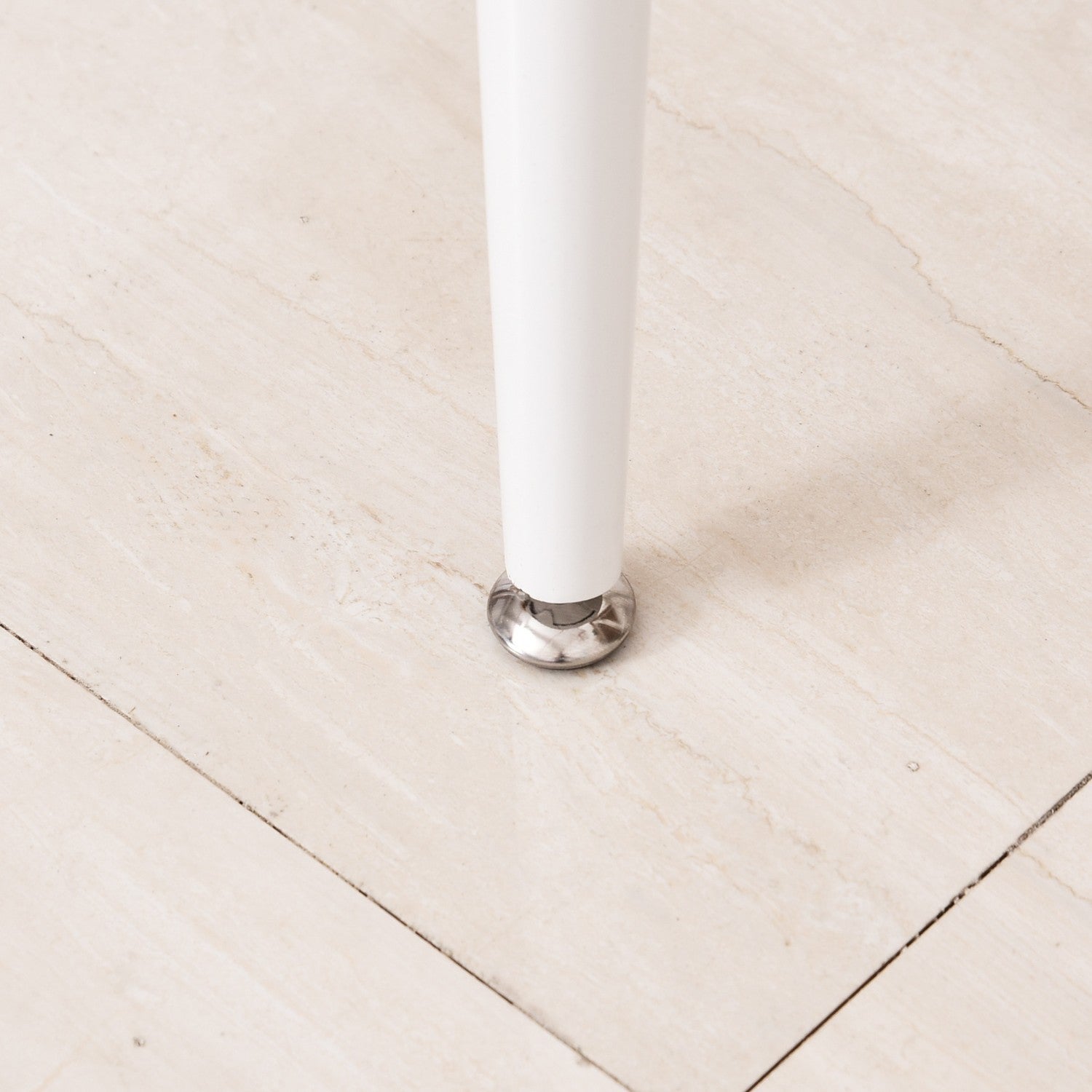 Matbordsset, 3-delat – MDF & metall, träfibrer & vitt