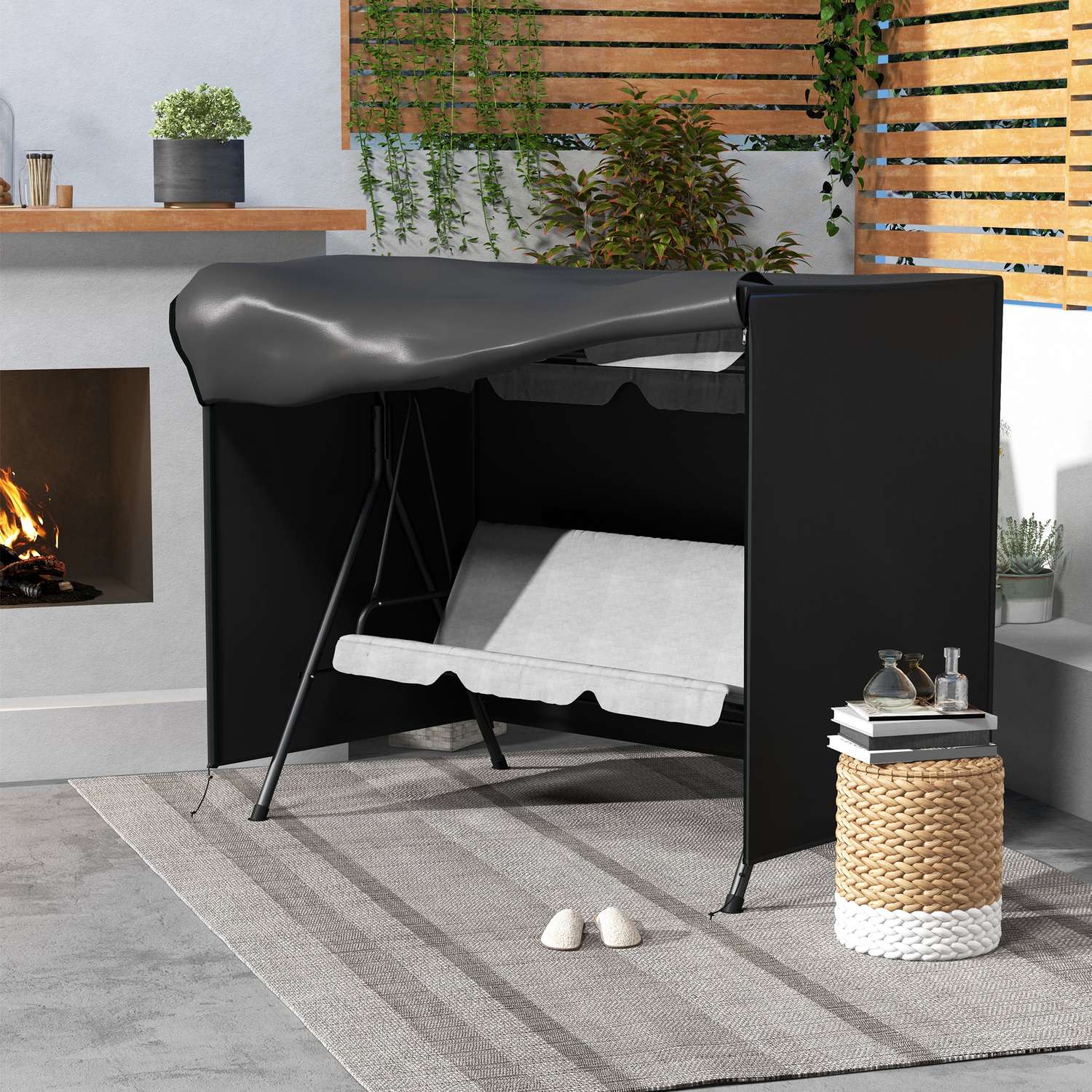 3-sits gungskydd – vattenavvisande och vintertät, 600D, svart