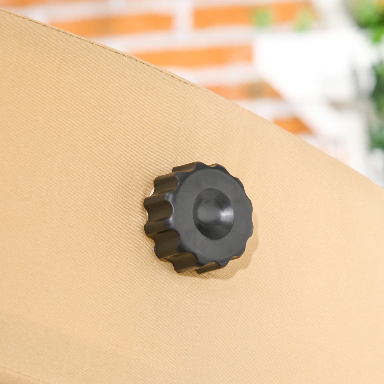 3-sits trädgårdsgunga med justerbar kapell, beige