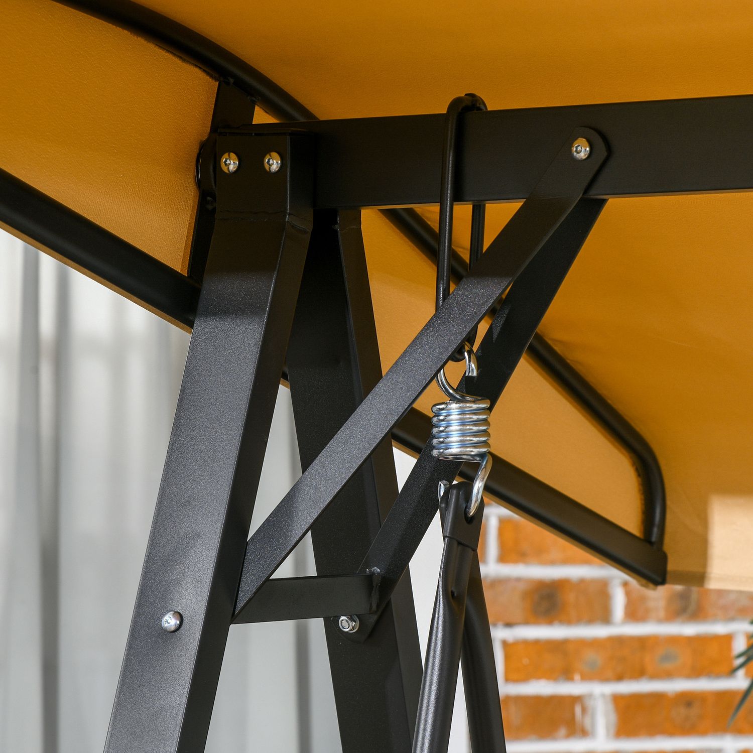 3-sits trädgårdsgunga med justerbar kapell, beige