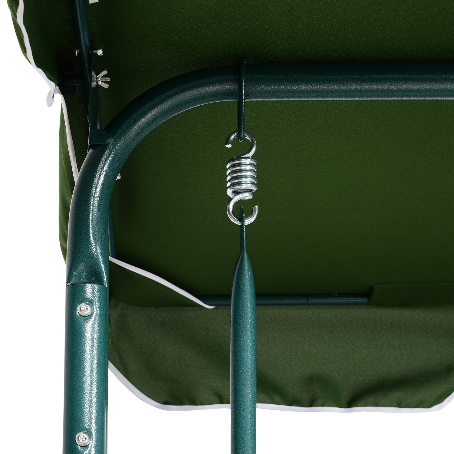 3-sits trädgårdsgunga med justerbar kapell, grön