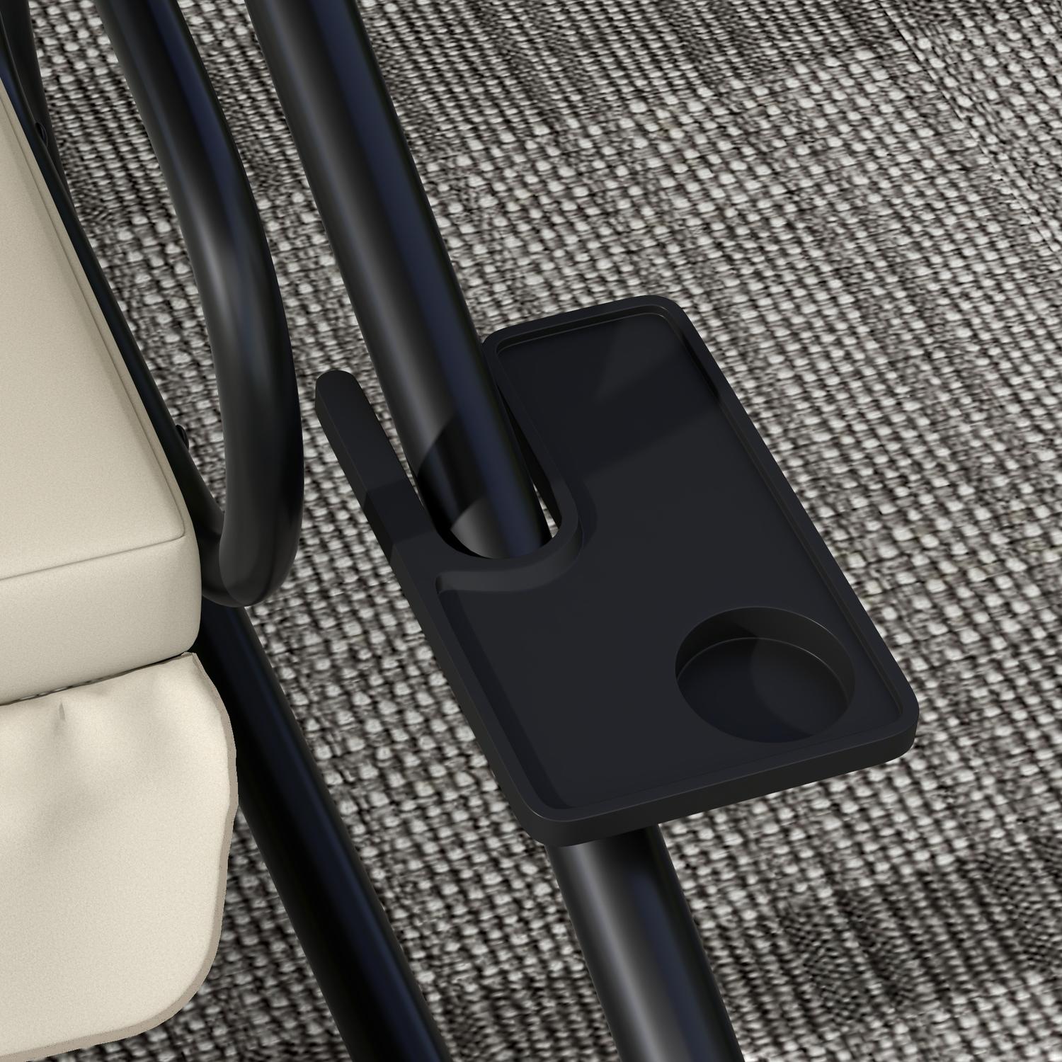 3-sits trädgårdsgunga med justerbart tak och bord