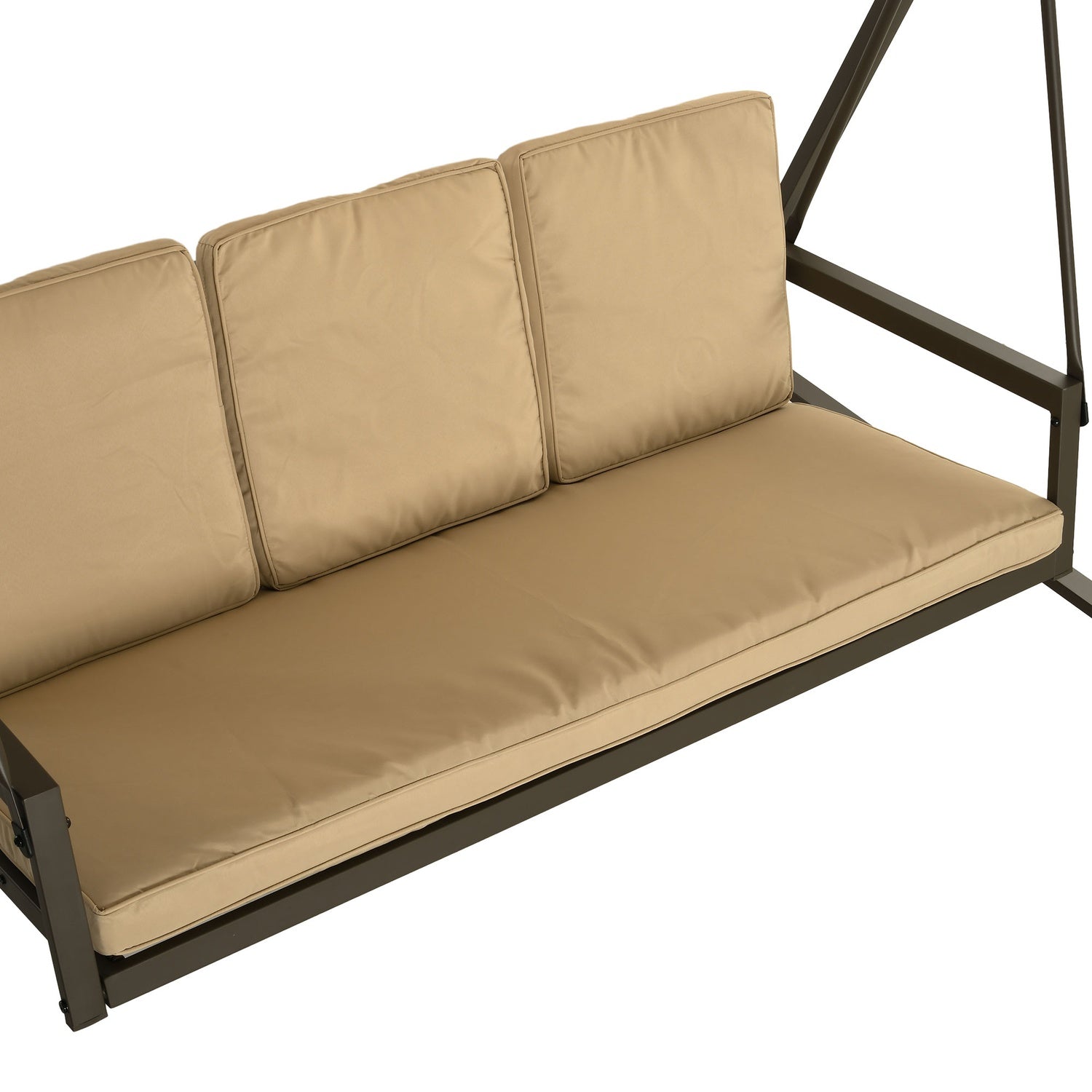 3-sits trädgårdssvingbänk, justerbar kapell, beige