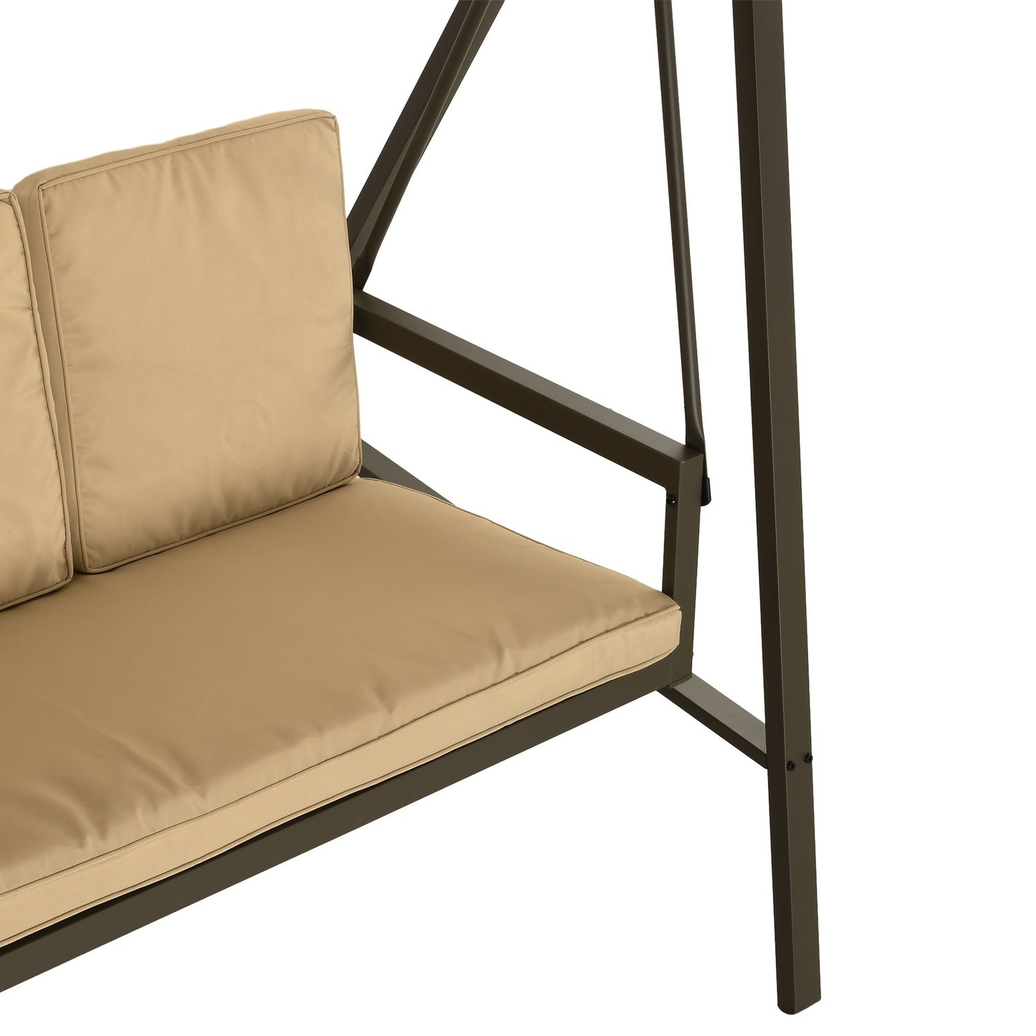 3-sits trädgårdssvingbänk, justerbar kapell, beige