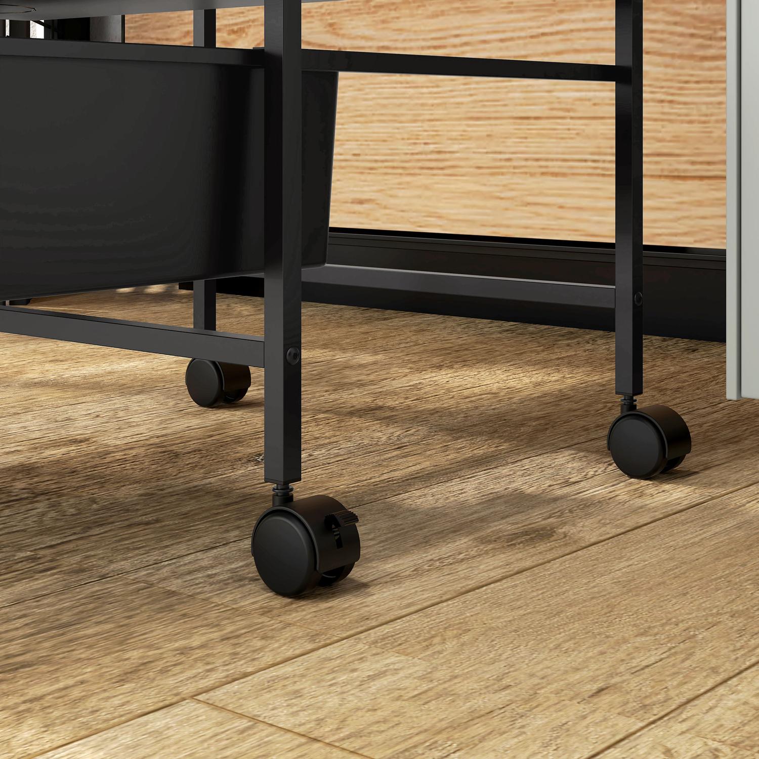 3-vånings rullande förvaringsvagn för kök, svart