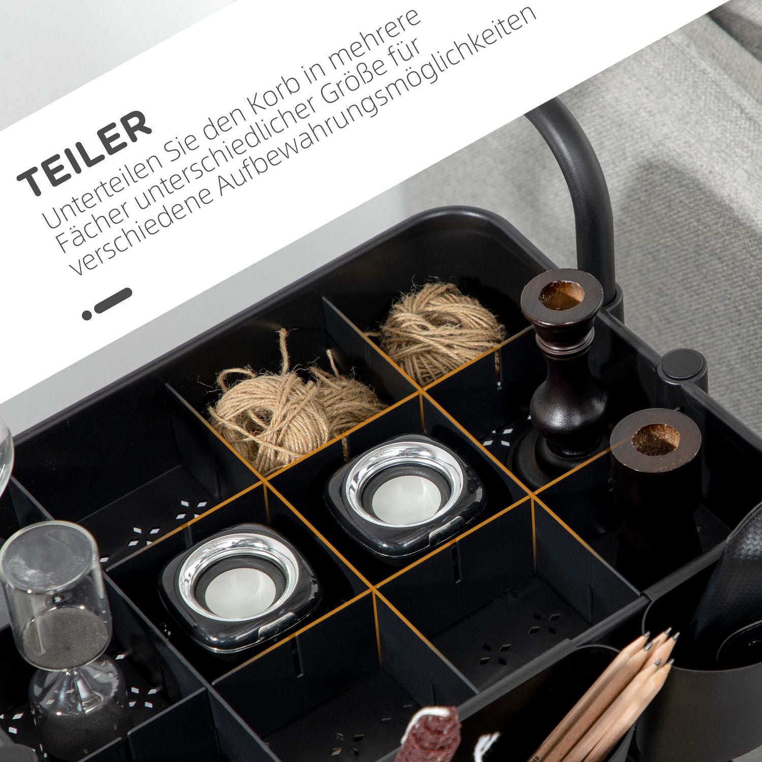 3-vånings serveringsvagn i stål med korgar och krokar