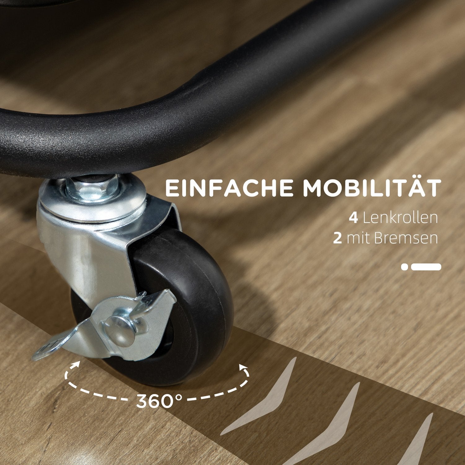 3-vånings serveringsvagn i stål med korgar och krokar