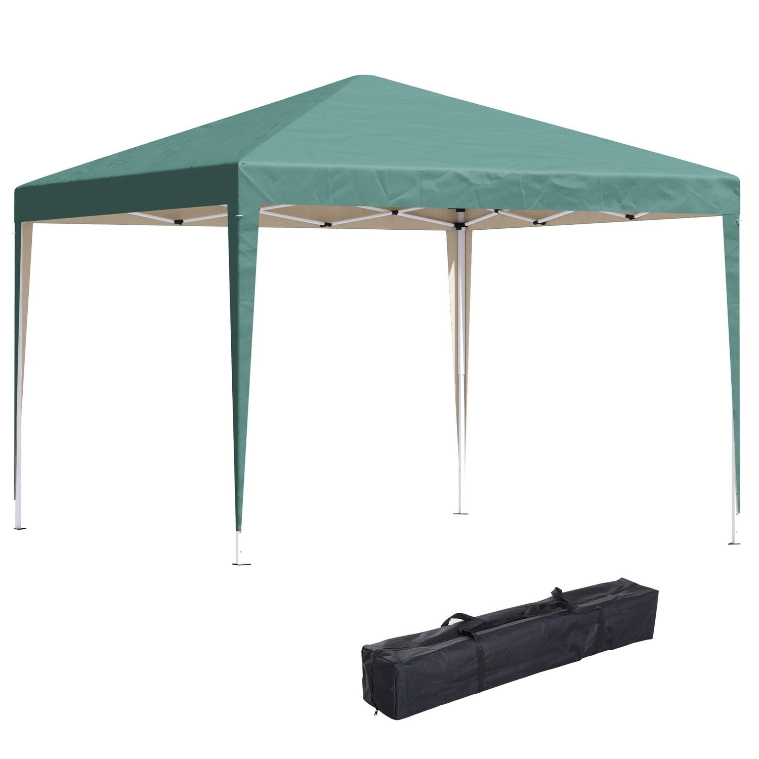 Gazebo 2,95X2,95M Pop-Up Vikbart Gazebo Uv-Skydd Vikbart Stål Oxford Grön