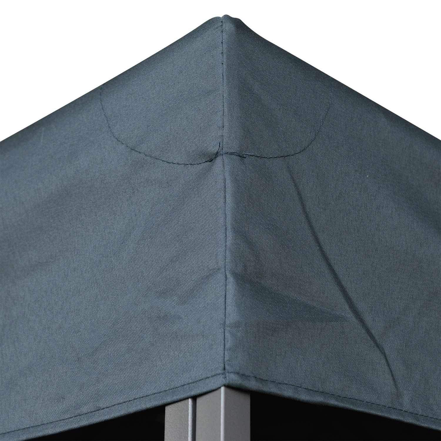 Ersättningstak Gazebo Tak För Metal Gazebo Trädgård Gazebo Partytält Trädgårdstält Polyester 3X3M Kolgrå