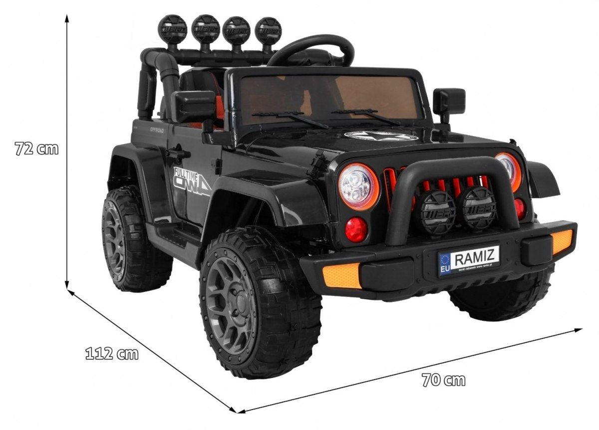 4WD terrängfordon med fjärrkontroll, LED-ljus, MP3, USB