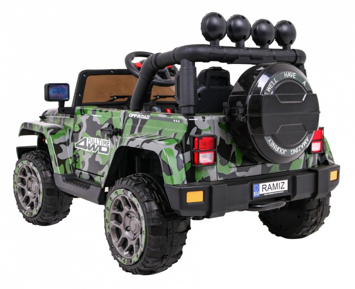 4WD terrängfordon med fjärrkontroll, LED-ljus, MP3, USB