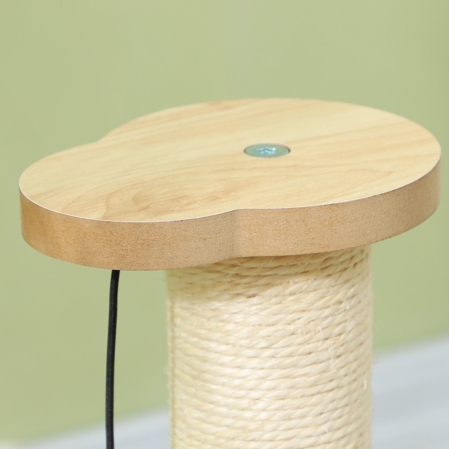 Sisal Cat Skrapstolpe med Play Ball, Ek, 49cm