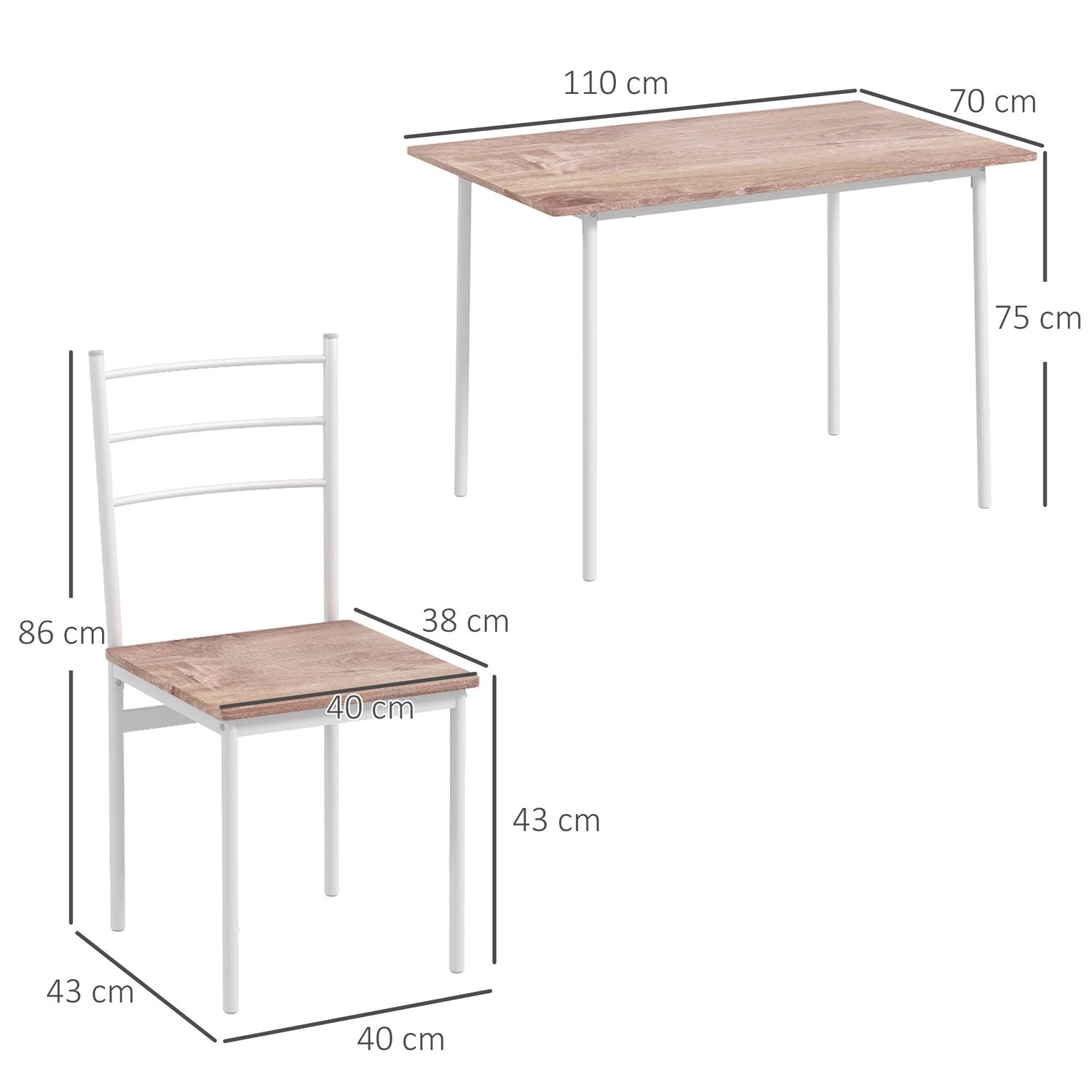 5 St. Matgrupp, Matbord Med 4 Köksstolar, Platsbesparande Matsalsgrupp, Matbordsset, Matrumsmöbler För Kök, Stål, Brun