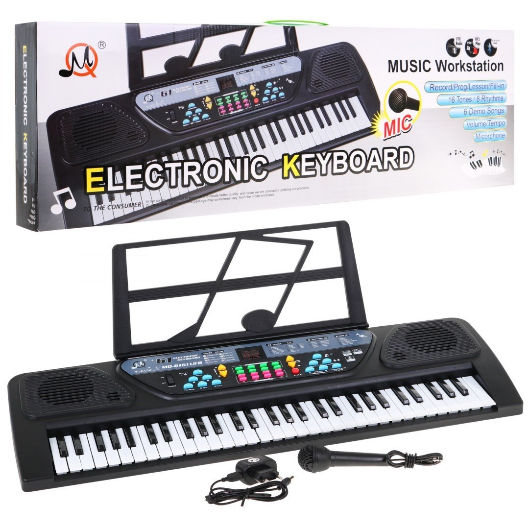 61-Keys Kids Music Keyboard med MP3, Bluetooth och Mic