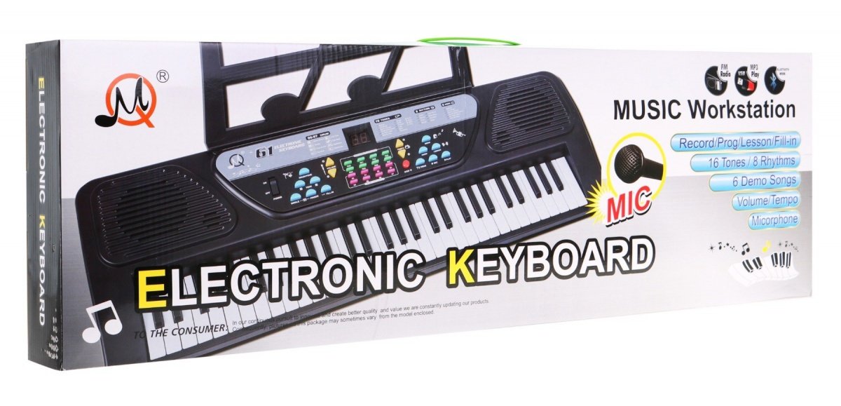 61-Keys Kids Music Keyboard med MP3, Bluetooth och Mic