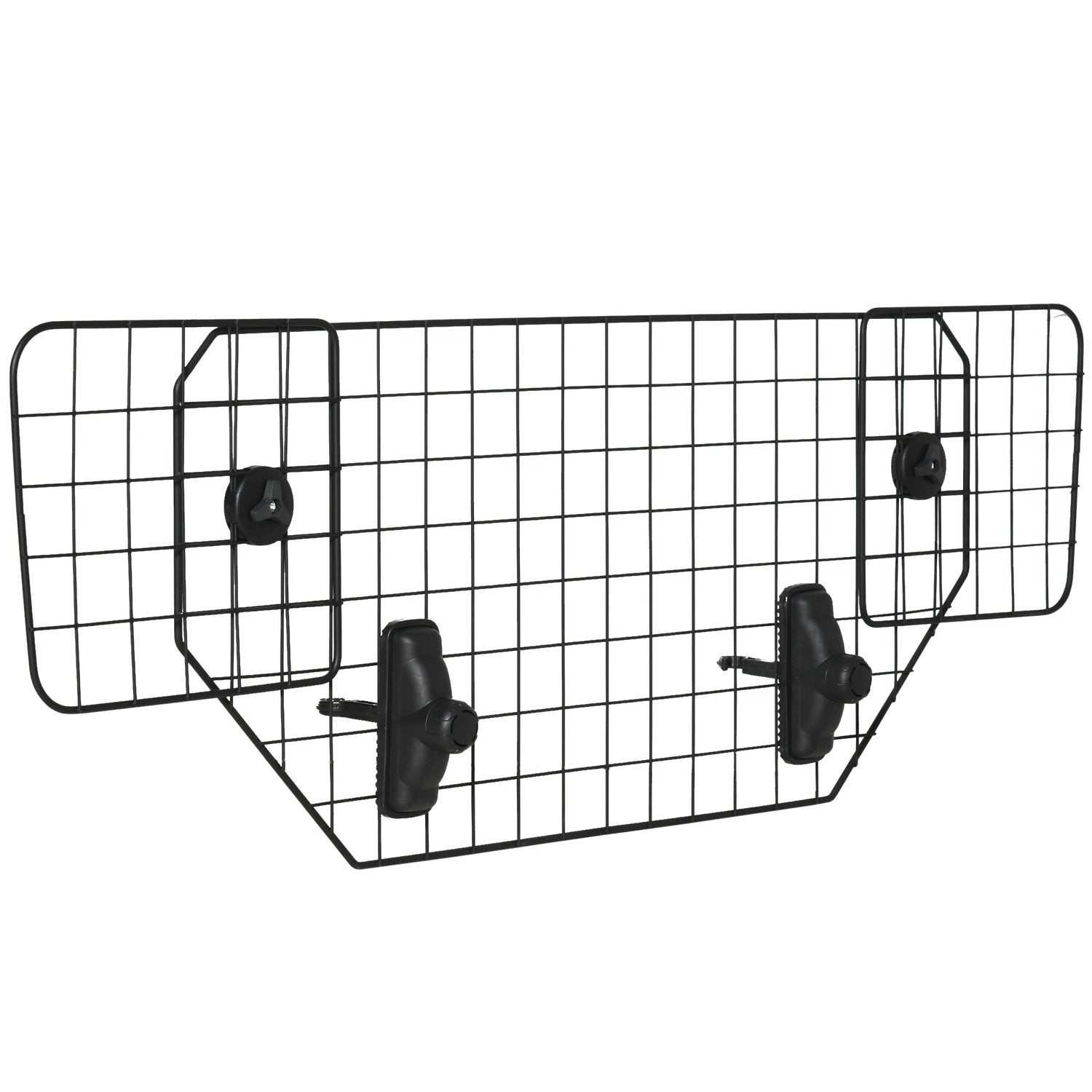 Dog Guard Universal Car Boot Gate, Justerbar Dog Gate Divider, Metall Svart, (90-120)X40,5Cm