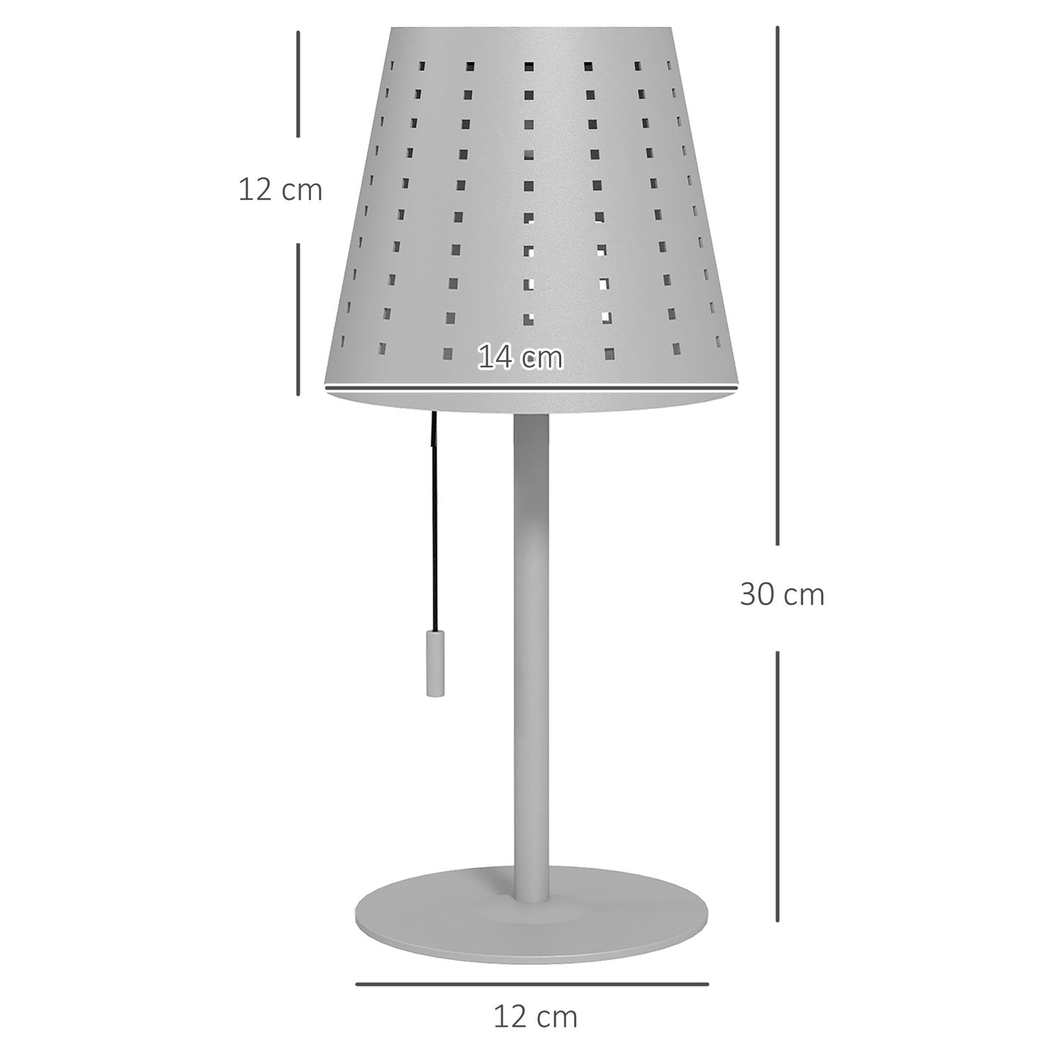 Solar Bordslampa Outdoor Led, Batteri, Dimbar, Ip44 Vattentät, Bärbar, Ljusgrå, För Nattljus & Skrivbord