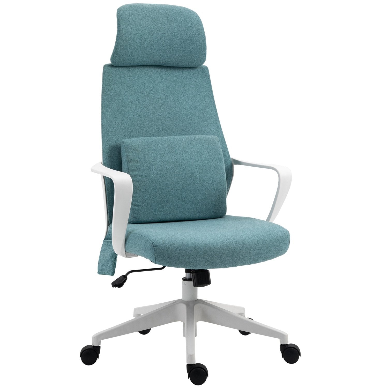 Ergonomic Executive Chair Höjdjusterbar, Massagefunktion, Gaming Stol, Nylon, Blå, 62X60X114-122Cm