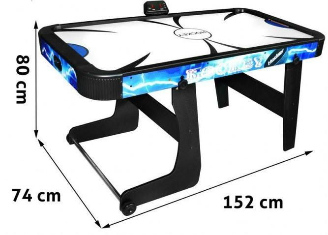 Air Hockeybord med elektronisk disk, 152x74x76 cm