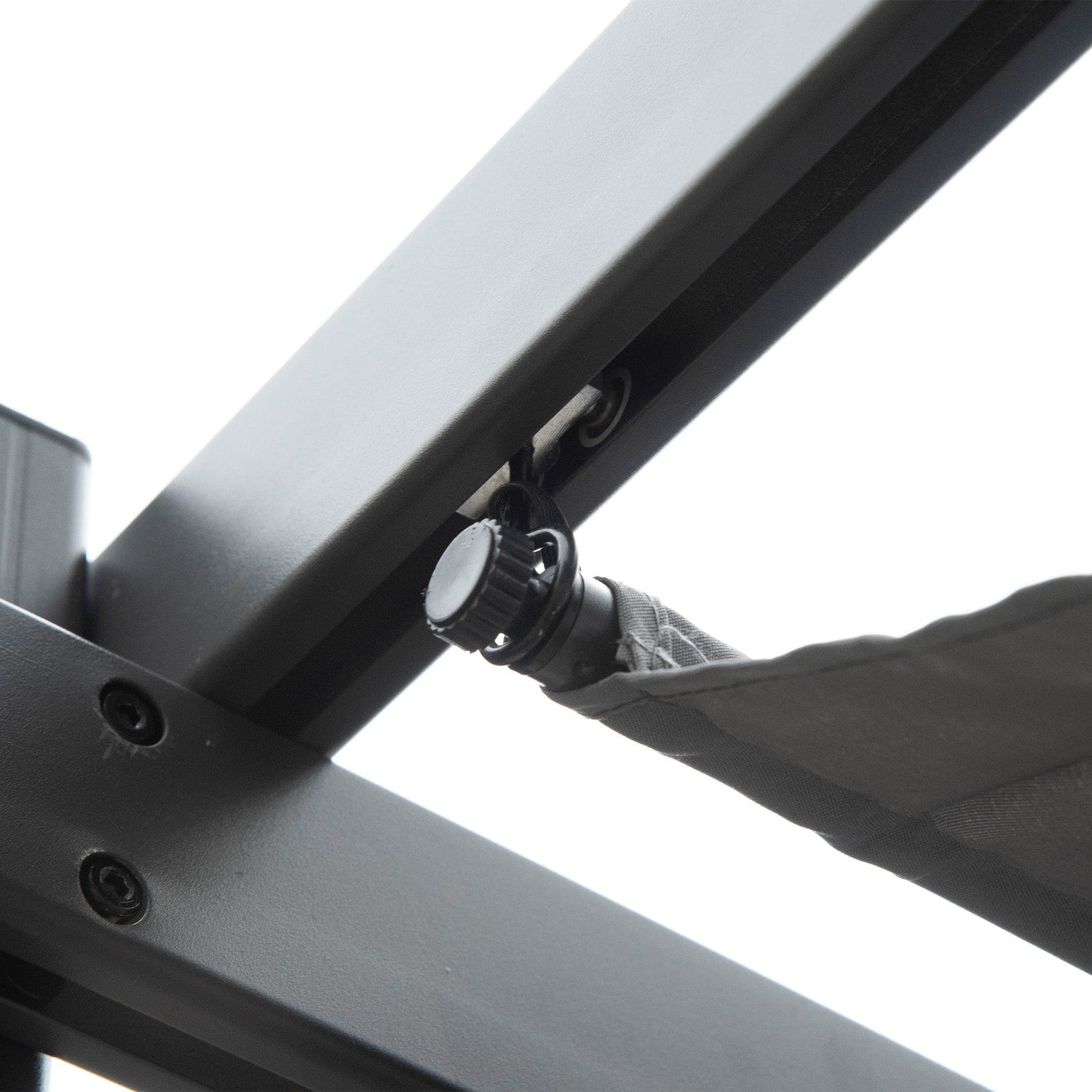 Aluminium Pergola Gazebo, Skjuttak, Kolgrå, 3x3M