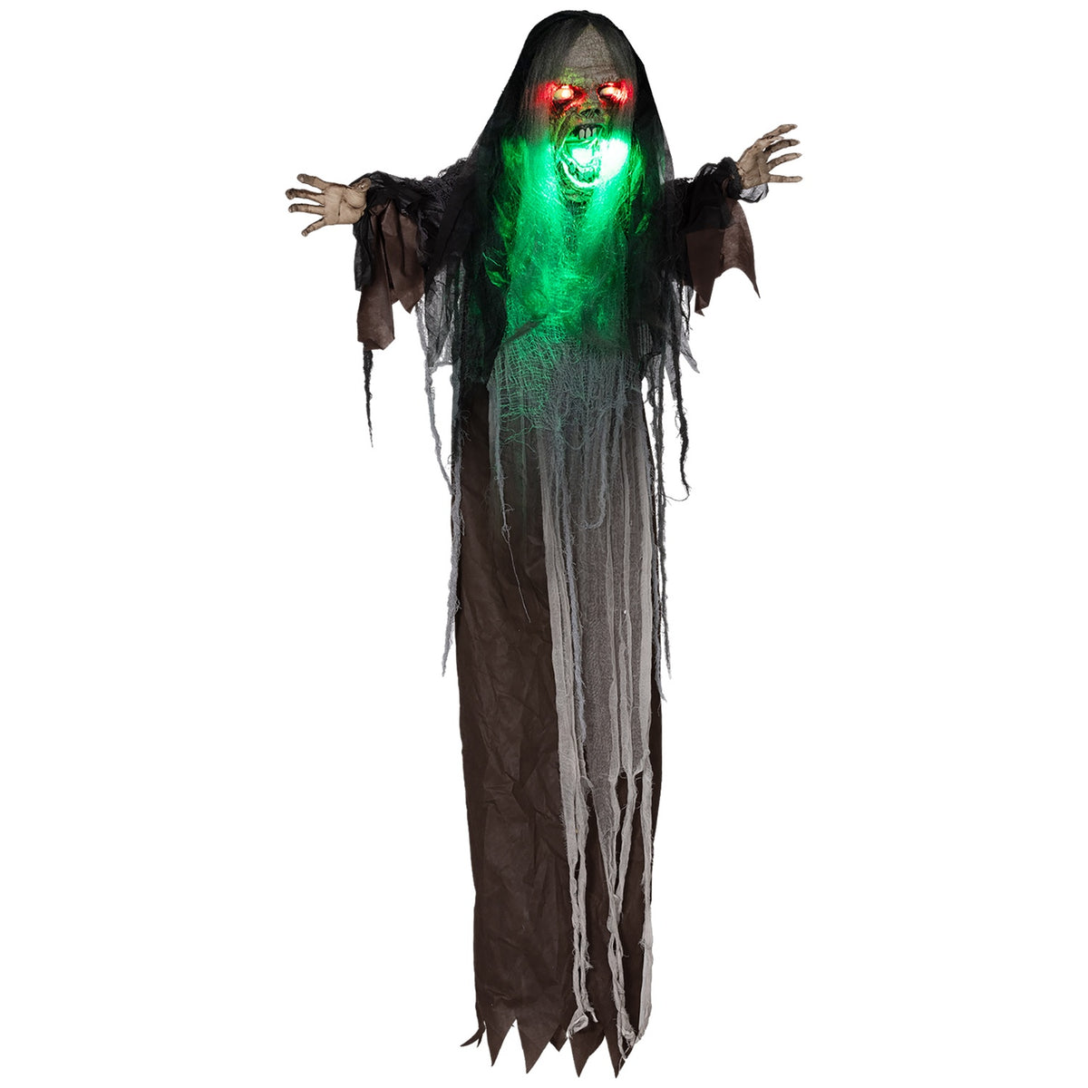 Animovaná halloweenská dekorace se světlem a zvukem, 183 cm