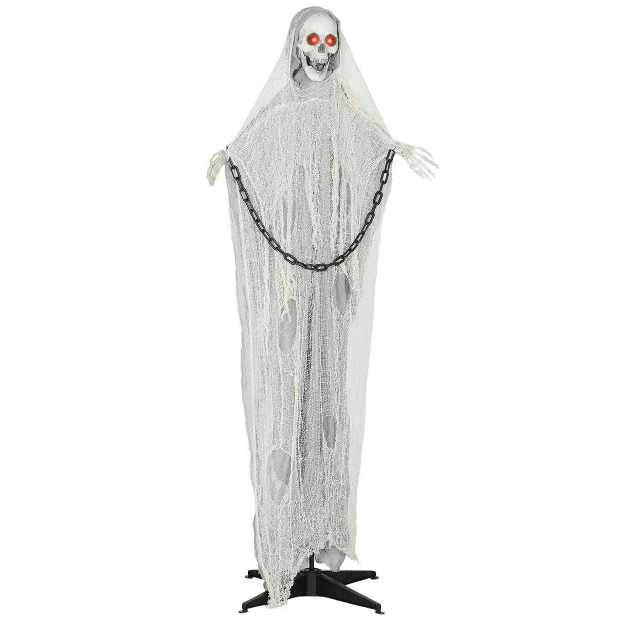 Animerad Liemannen Halloweendekoration, 183 cm, Lysande ögon
