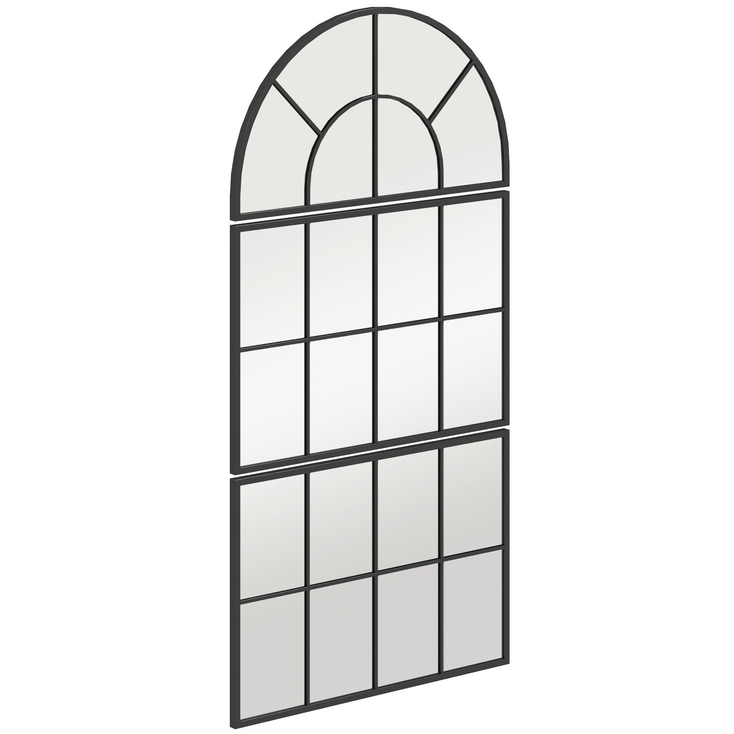 Arch Wall Mirror Set - 3 metallinramade delar för heminredning