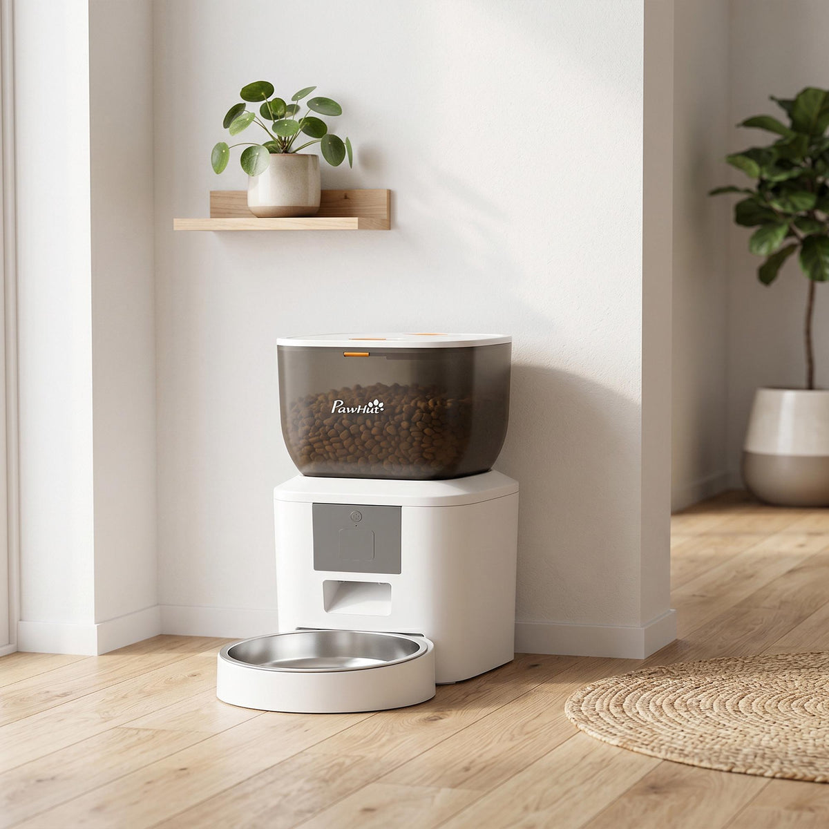 Automatisk kattmatare, 4L, WiFi-appstyrning, röststyrning
