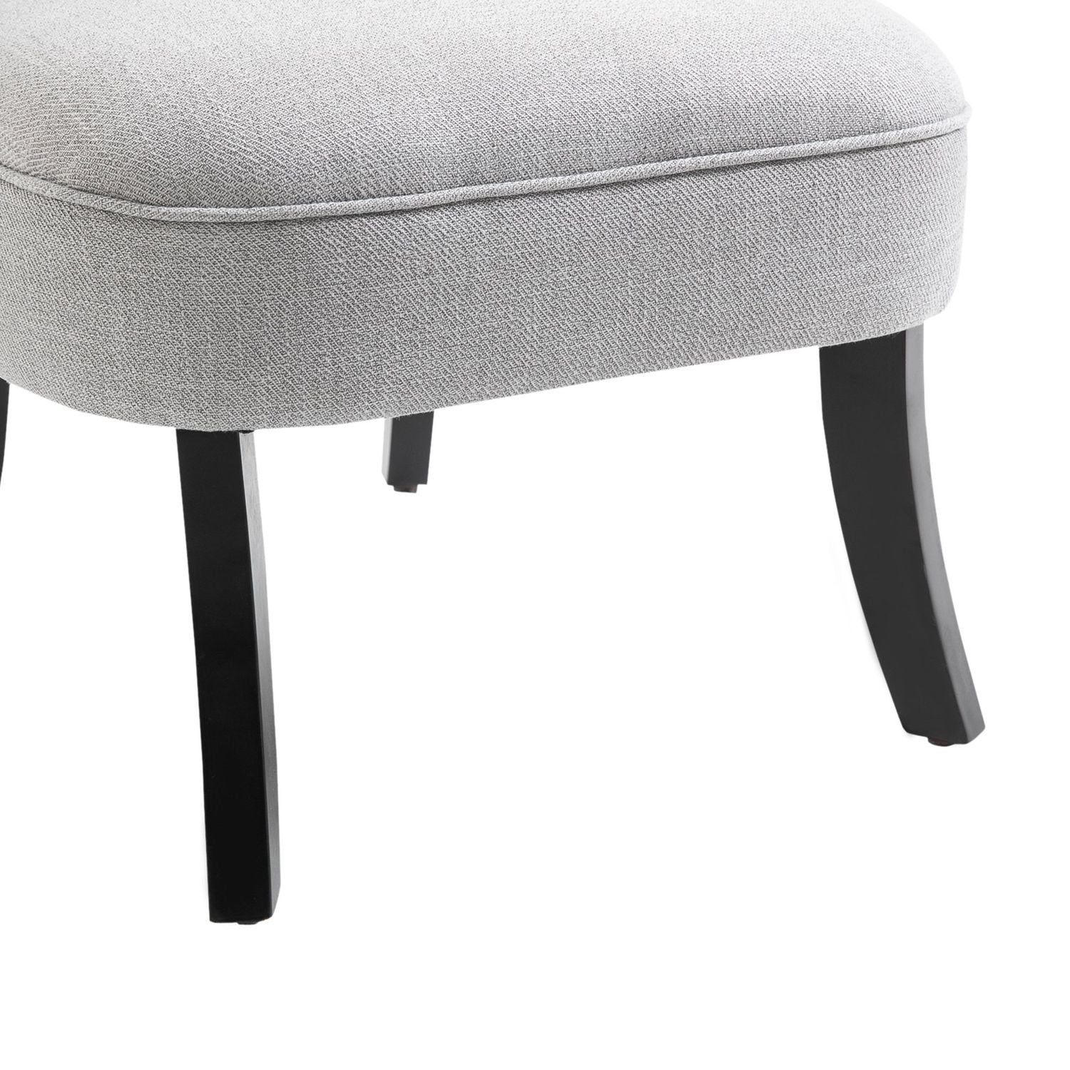 Avslappningsstol med ryggkudde, linne grå, 52,5x69x77 cm