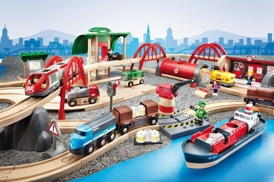 BRIO World 33052 - Rail & Road - deluxe bandset, stor låda