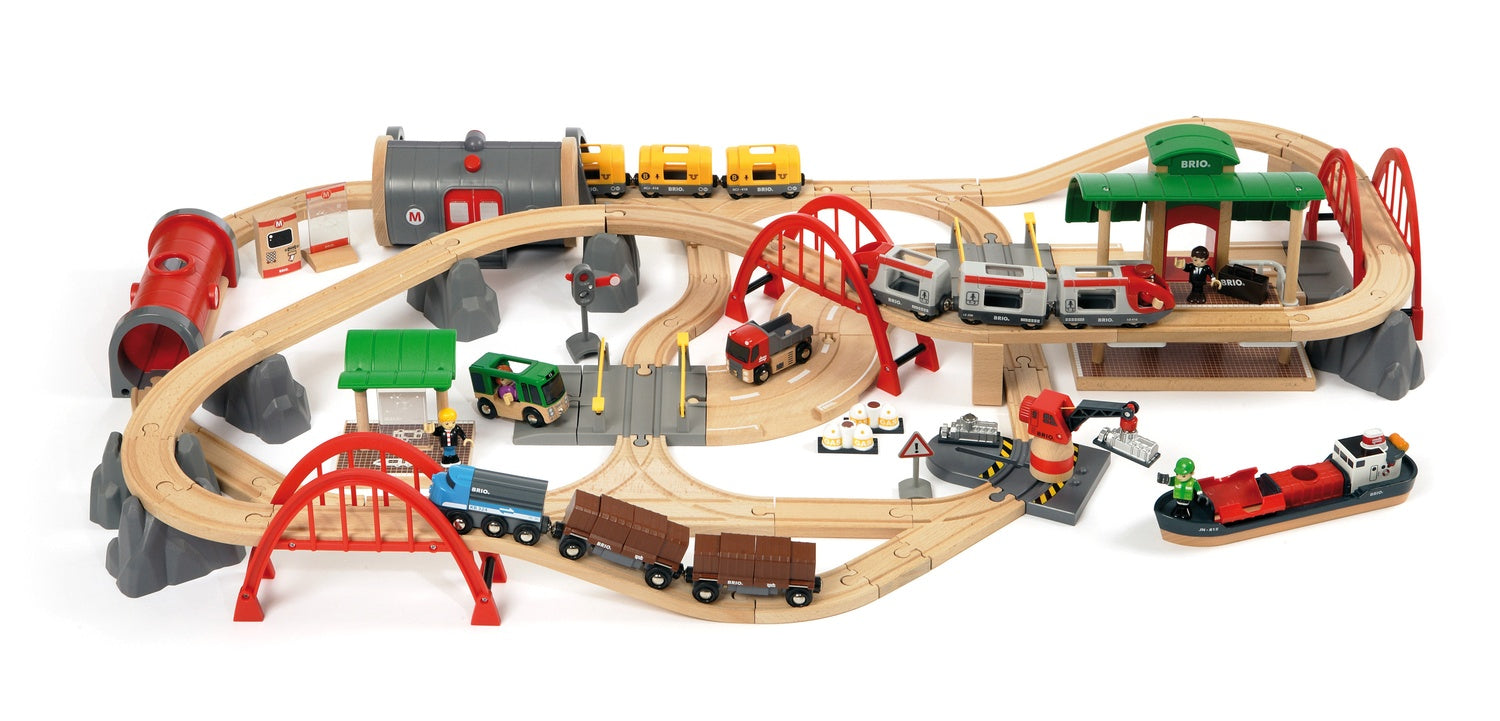 BRIO World 33052 - Rail & Road - deluxe bandset, stor låda