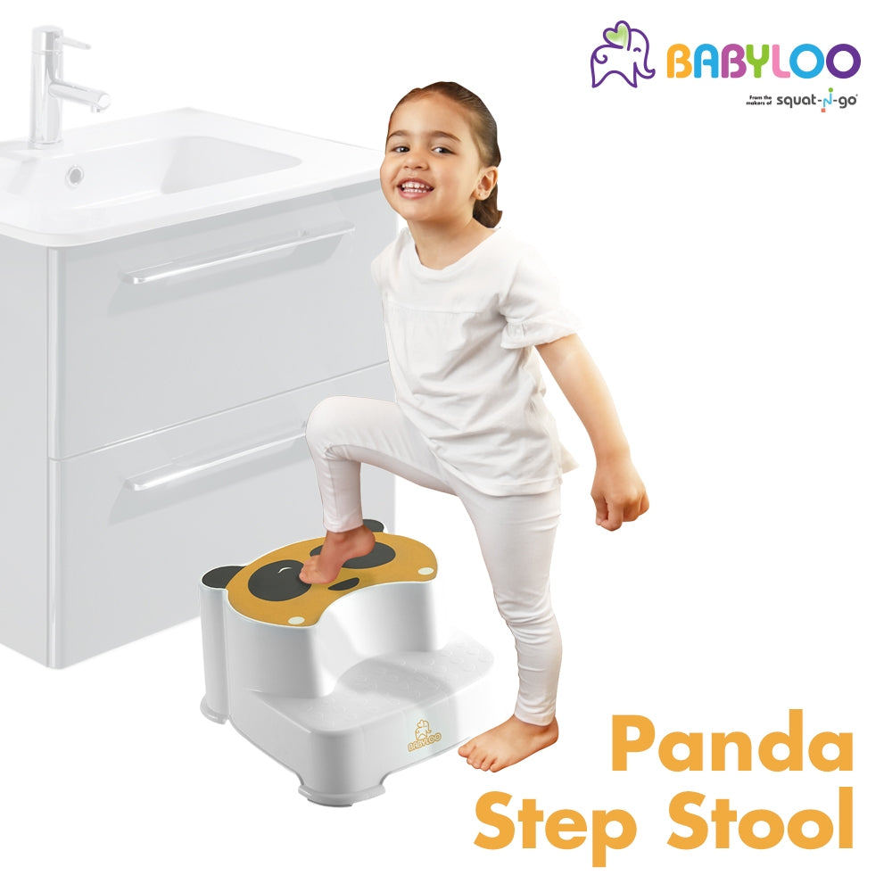 Babyloo Panda Toalett trapppall - Gul