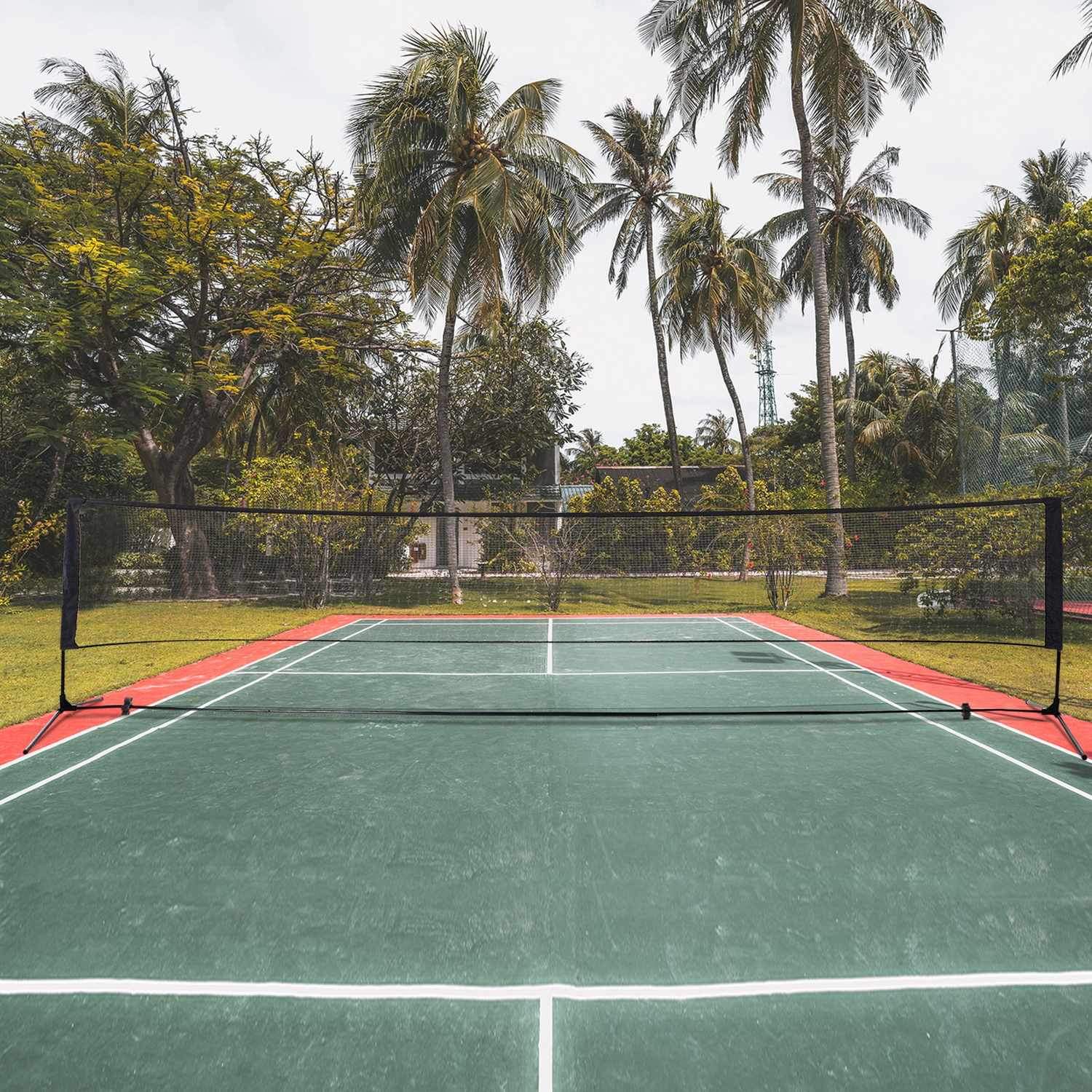 Badmintonnät Volleyboll Och Tennisnät, Portabelt, 2 Höjder 94/158Cm, Pe, 400X60Cm