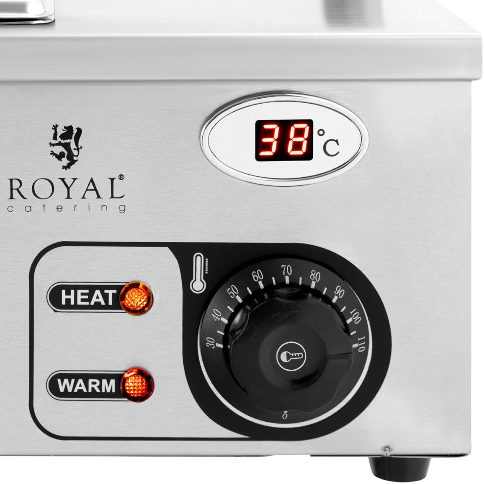 Bain-marie matvärmare värmebuffé med lock 4 x GN 1/2 2000 W