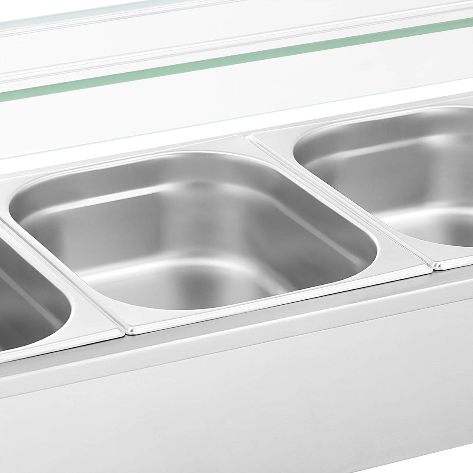 Bain-marie matvärmare värmebuffé med lock 4 x GN 1/2 2000 W