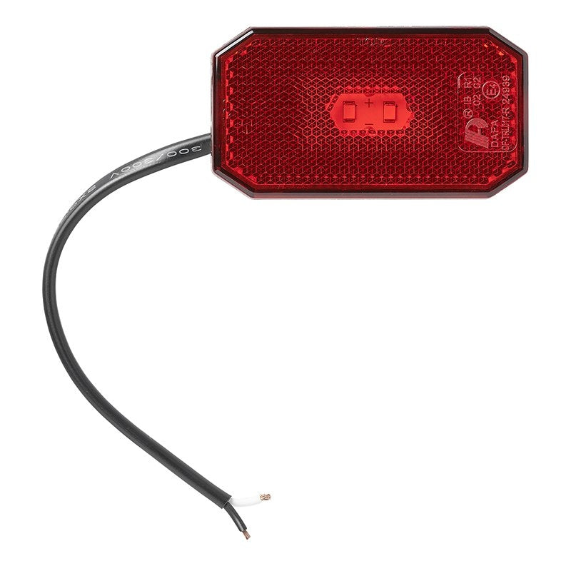 Bakre positionslykta 12/24V röd 80 x 44 mm LED