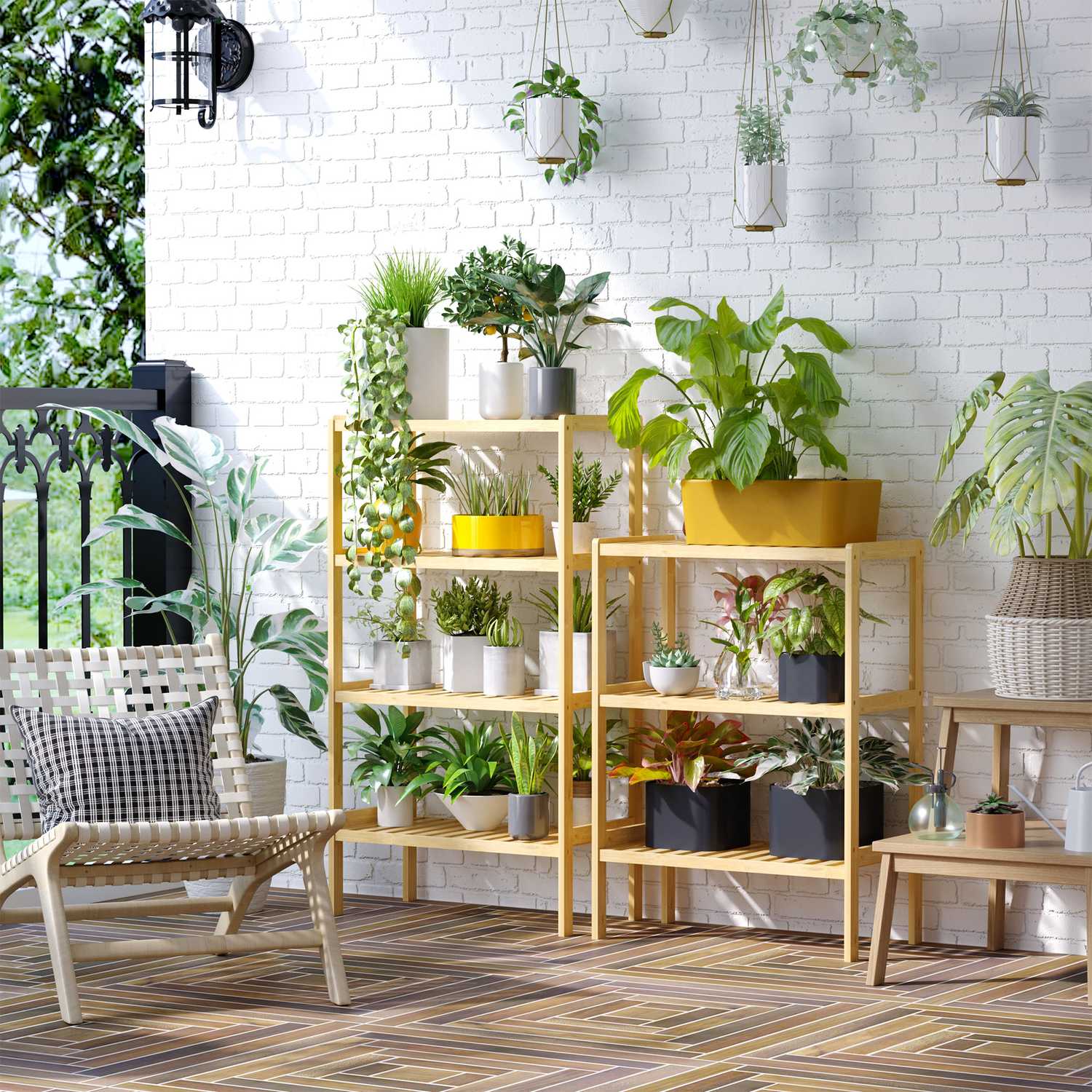 Bambu 3-våningshylla för badrum, kök eller vardagsrum