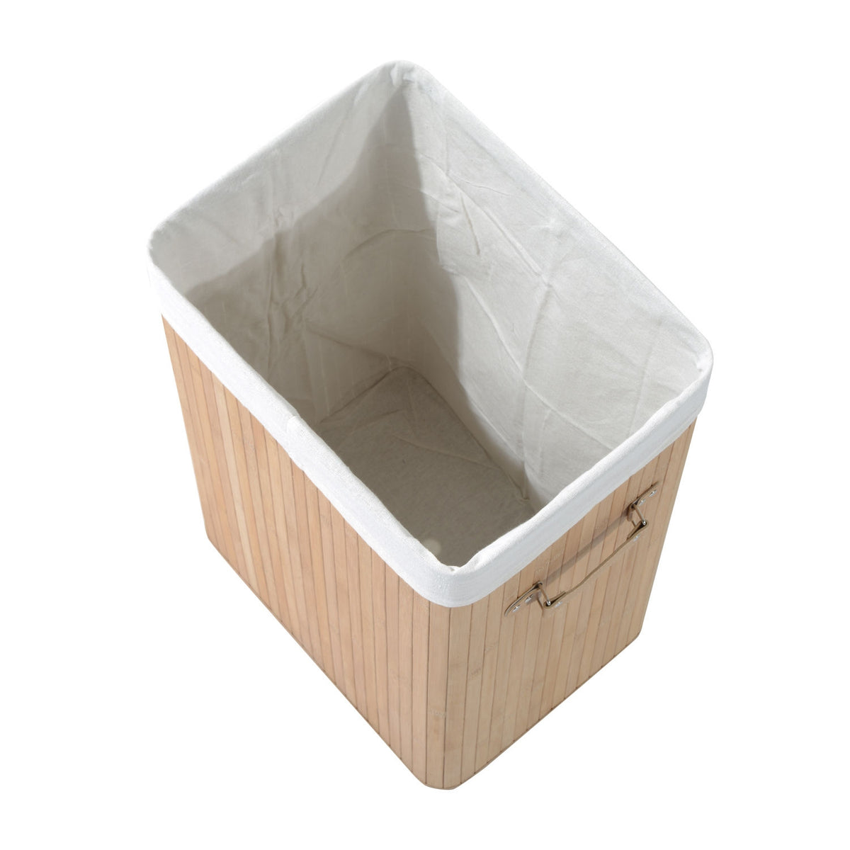 Bambu hopfällbar tvättkorg 72L – Canvaspåse med lock