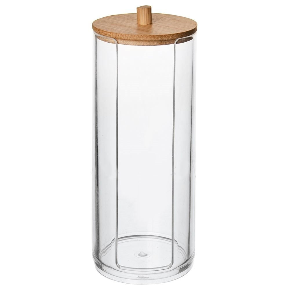 Bambulockad bomullsrondellbehållare med elegant design