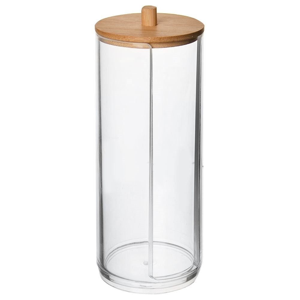 Bambulockad bomullsrondellbehållare med elegant design