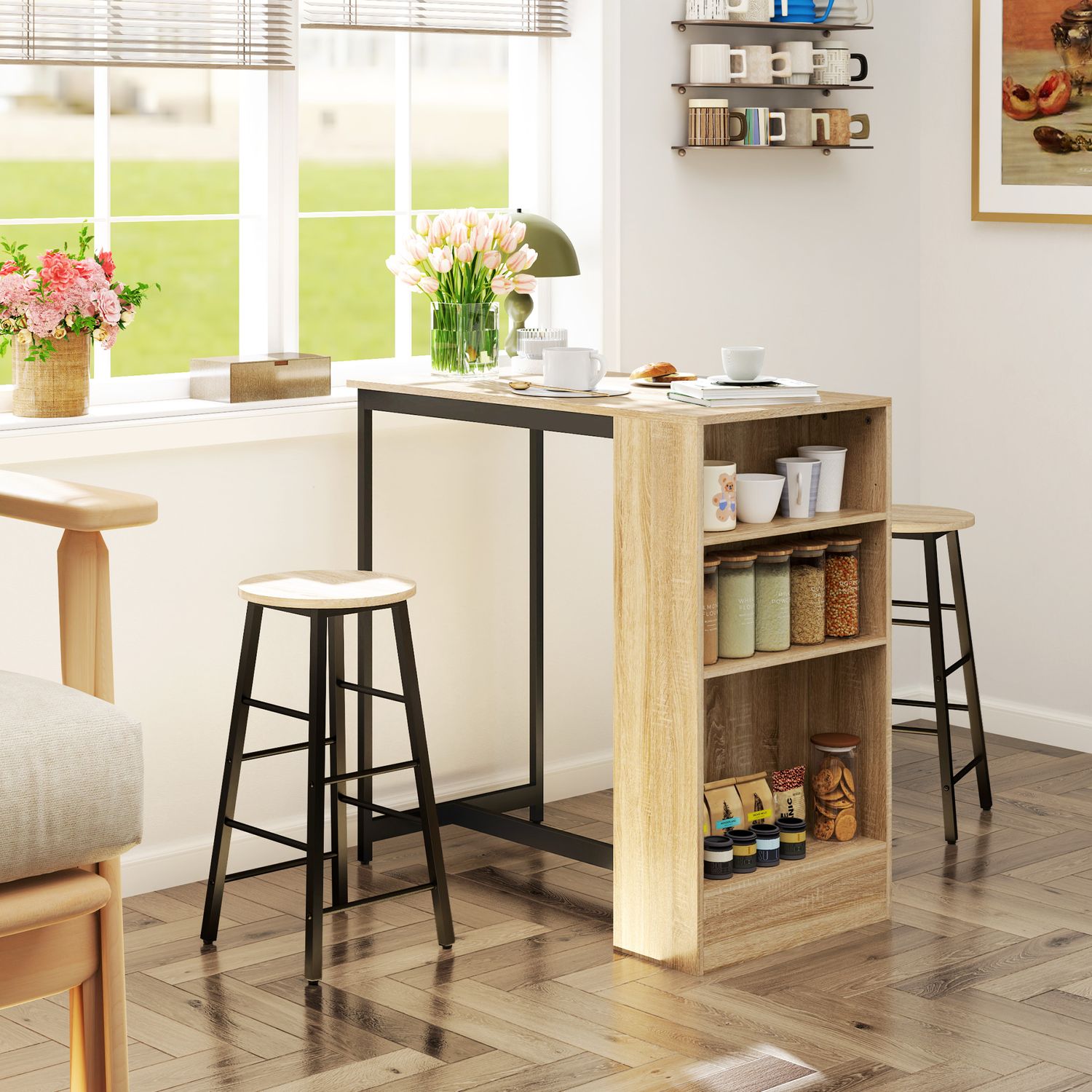 Barbordsset med förvaring, 3-delat – Stål & Ek